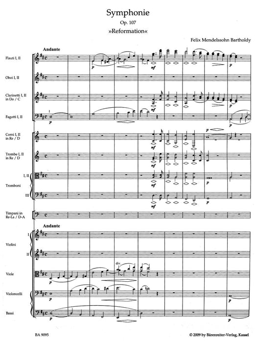 Symphony D minor op. 107 "Reformation Symphony" 孟德爾頌菲利克斯 交響曲 宗教改革交響曲 騎熊士版 | 小雅音樂 Hsiaoya Music