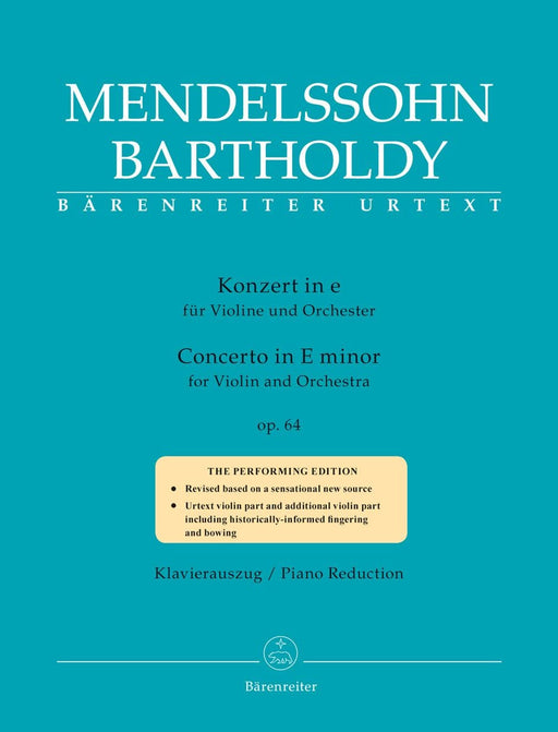 Concerto for Violin and Orchestra E minor op. 64 (Late version) 孟德爾頌菲利克斯 協奏曲 小提琴 管弦樂團 騎熊士版 | 小雅音樂 Hsiaoya Music