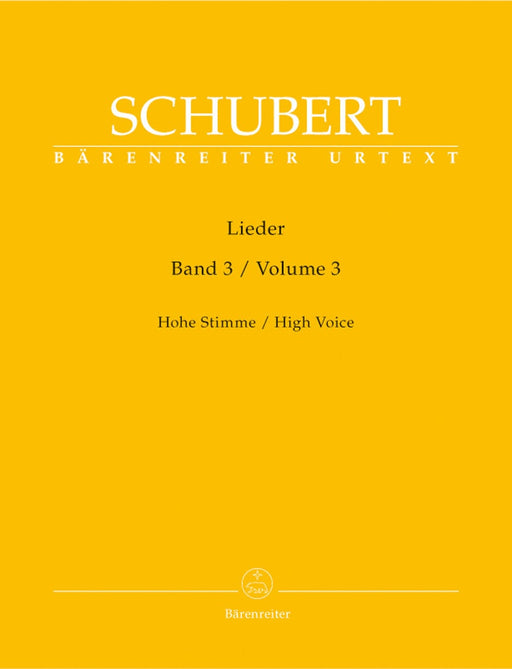 Lieder, Volume 3 (High voice) 舒伯特 高音 騎熊士版 | 小雅音樂 Hsiaoya Music