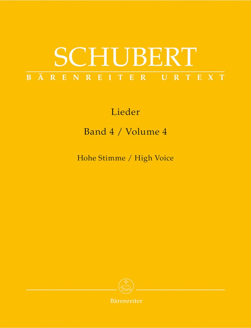 Lieder, Volume 4 (High voice) 舒伯特 高音 騎熊士版 | 小雅音樂 Hsiaoya Music