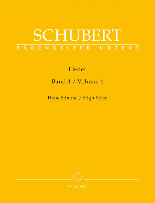 Lieder, Volume 4 (High voice) 舒伯特 高音 騎熊士版 | 小雅音樂 Hsiaoya Music
