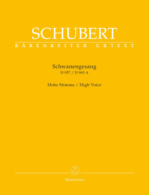 Schwanengesang. Thirteen Songs on poems by Rellstab and Heine D 957 / "Die Taubenpost" D 965 A (High Voice) 舒伯特 天鵝之歌 高音 騎熊士版 | 小雅音樂 Hsiaoya Music
