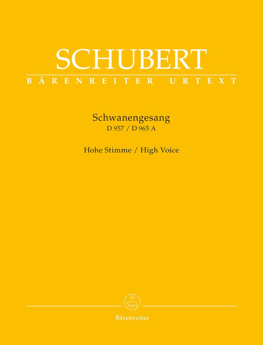 Schwanengesang. Thirteen Songs on poems by Rellstab and Heine D 957 / "Die Taubenpost" D 965 A (High Voice) 舒伯特 天鵝之歌 高音 騎熊士版 | 小雅音樂 Hsiaoya Music
