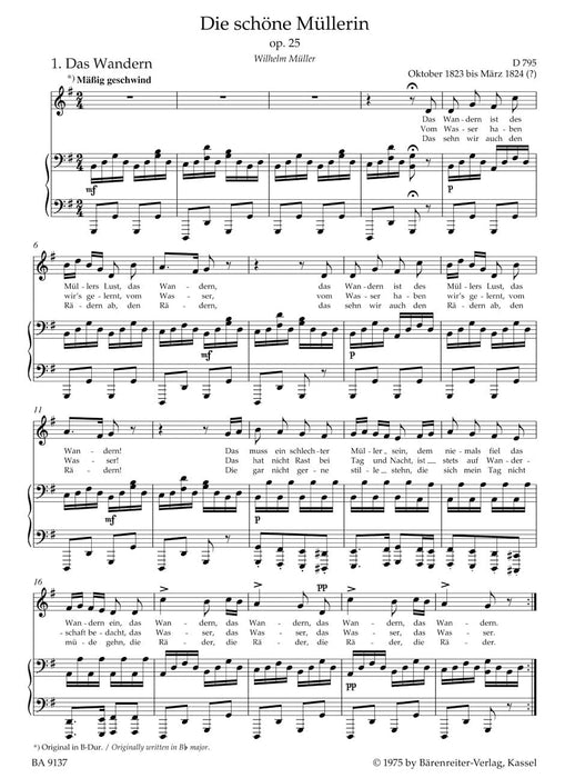 Die schöne Müllerin op. 25 D 795 (Medium Voice) 舒伯特 美麗的磨坊少女 騎熊士版 | 小雅音樂 Hsiaoya Music