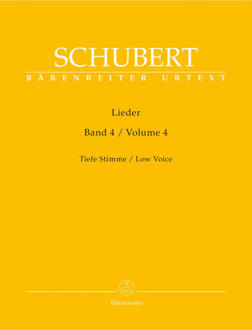 Lieder, Volume 4 (Low voice) 舒伯特 低音 騎熊士版 | 小雅音樂 Hsiaoya Music