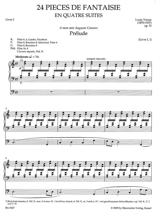 Pièces de Fantaisie en quatre suites, Livre I op. 51 (1926) 組曲 騎熊士版 | 小雅音樂 Hsiaoya Music