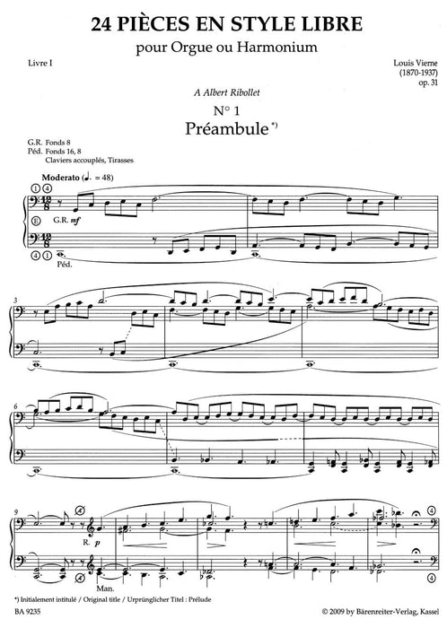 Pièces en style libre en deux livres, Livre I op. 31 (1914) 風格 騎熊士版 | 小雅音樂 Hsiaoya Music