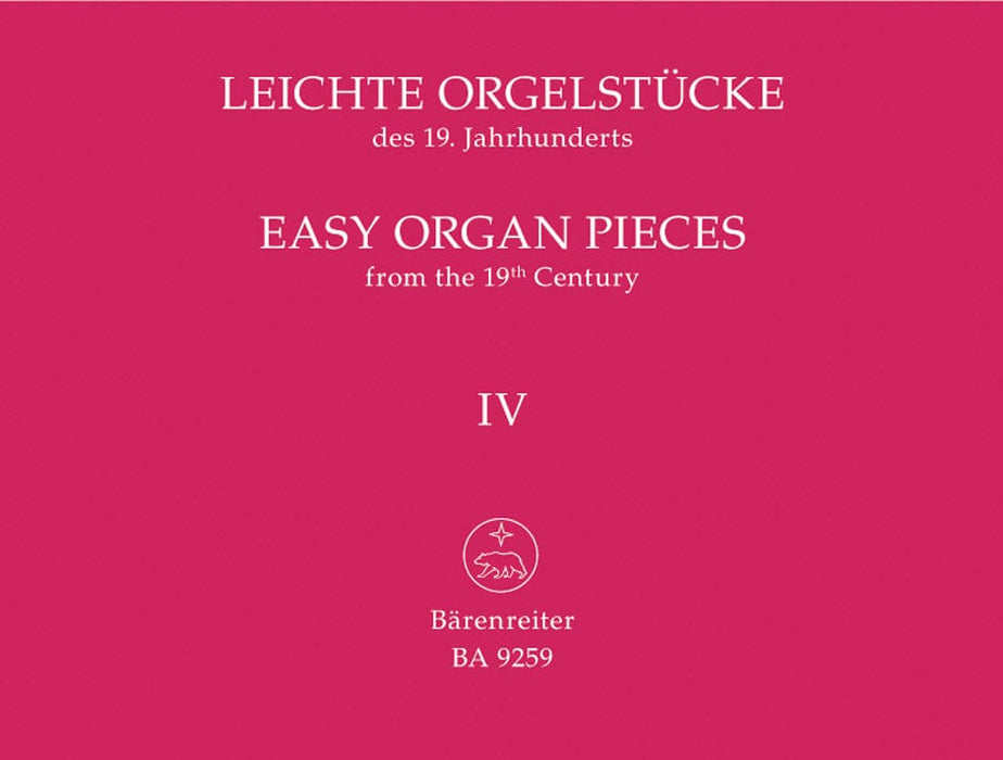 Easy Organ Pieces, Volume 4 管風琴 小品 騎熊士版 | 小雅音樂 Hsiaoya Music