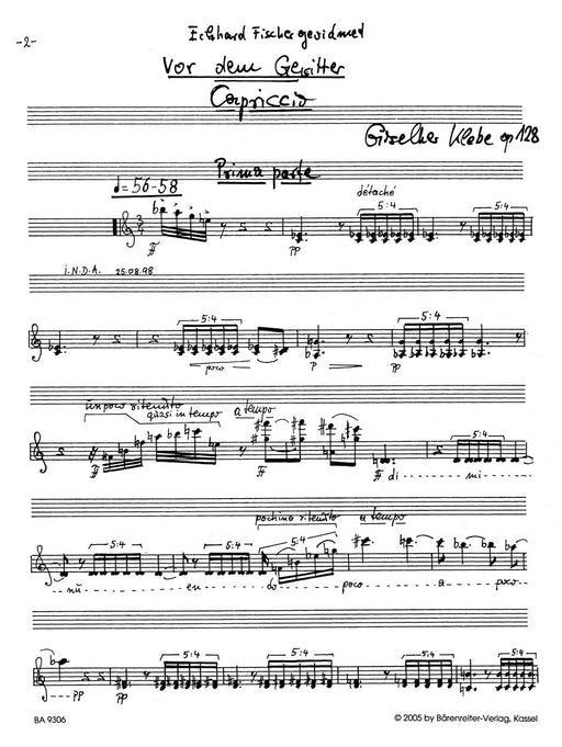 Vor dem Gewitter für Violine solo op. 128 -Capriccio- Capriccio 克雷貝 小提琴 獨奏 隨想曲 騎熊士版 | 小雅音樂 Hsiaoya Music