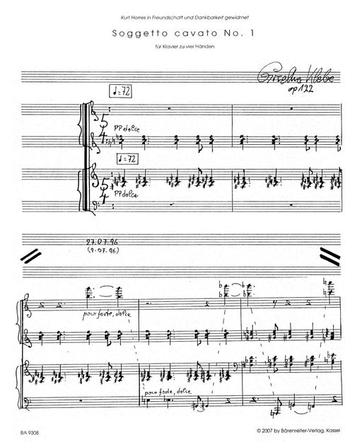 Soggetto cavato für Klavier zu vier Händen Nr. 1,2 op. 122, 129 克雷貝 騎熊士版 | 小雅音樂 Hsiaoya Music