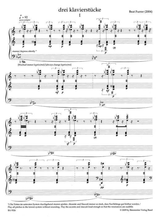 drei klavierstücke (2004) 騎熊士版 | 小雅音樂 Hsiaoya Music