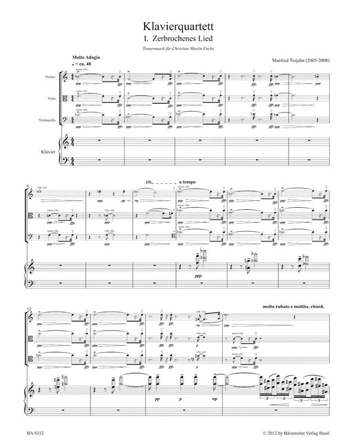 Piano Quartet (2005-08) 鋼琴 四重奏 騎熊士版 | 小雅音樂 Hsiaoya Music
