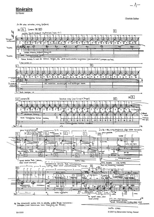 Itinéraire für Klavier (2005) 騎熊士版 | 小雅音樂 Hsiaoya Music