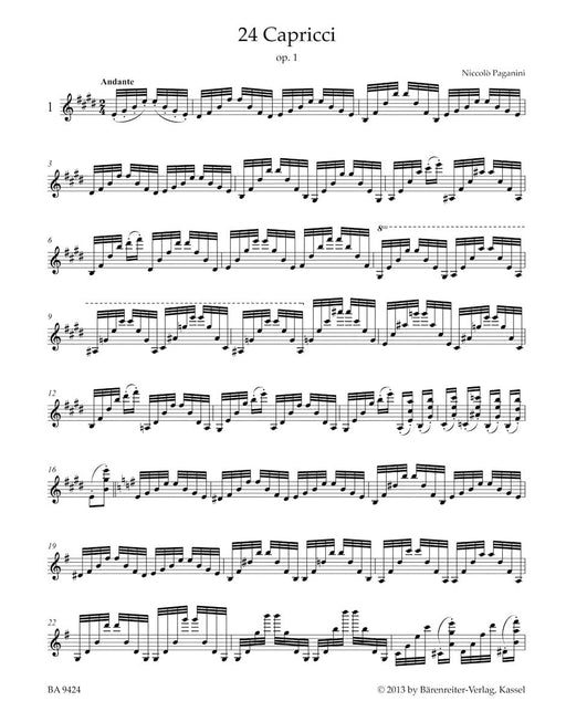 24 Capricci op. 1 / 24 Contradanze Inglesi for Violin solo 帕格尼尼 小提琴 獨奏 騎熊士版 | 小雅音樂 Hsiaoya Music