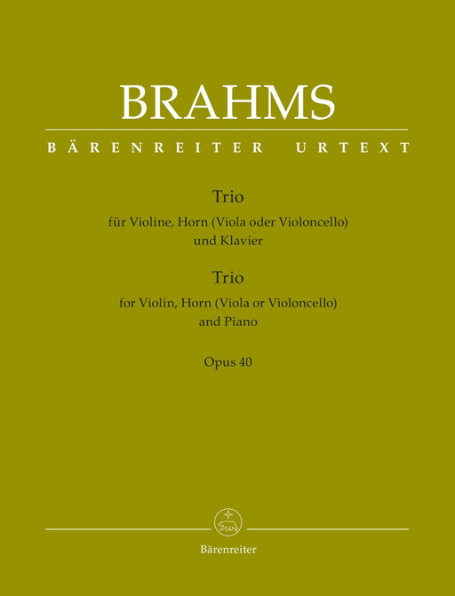 Trio for Violin, Horn (Viola or Violoncello) and Piano op. 40 布拉姆斯 三重奏 小提琴法國號中提琴 大提琴 鋼琴 騎熊士版 | 小雅音樂 Hsiaoya Music