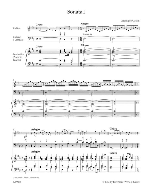Sonatas for Violin and Basso continuo op. 5, I-VI (Volume 1) 柯雷里阿爾坎傑羅 奏鳴曲 小提琴 騎熊士版 | 小雅音樂 Hsiaoya Music