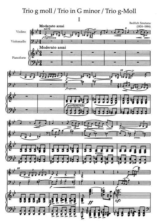 Trio für Klavier, Violine und Violoncello g-Moll 三重奏 小提琴 大提琴 騎熊士版 | 小雅音樂 Hsiaoya Music