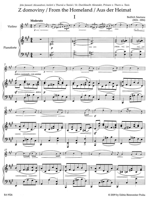 From the Homeland / Z domoviny for Violin and Piano 小提琴 鋼琴 騎熊士版 | 小雅音樂 Hsiaoya Music