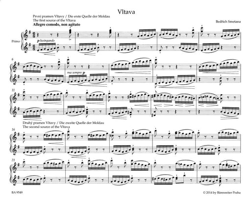 Vltava for Piano Duet 沃爾塔瓦 四手聯彈 騎熊士版 | 小雅音樂 Hsiaoya Music