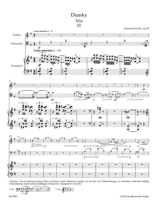 Dumky op. 90 -Trio- Trio 德弗札克 三重奏 騎熊士版 | 小雅音樂 Hsiaoya Music