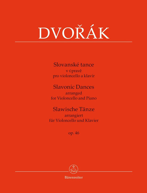 Slavonic Dances op. 46 (Arranged for Violoncello and Piano) 德弗札克 斯拉夫舞曲 大提琴 鋼琴 騎熊士版 | 小雅音樂 Hsiaoya Music