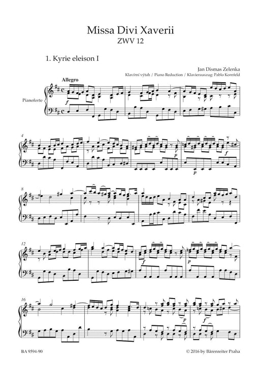 Missa Divi Xaverii ZWV 12 騎熊士版 | 小雅音樂 Hsiaoya Music