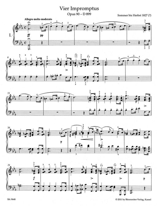 Impromptus op. 90 D 899, op. post. 142 D 935 舒伯特 即興曲 騎熊士版 | 小雅音樂 Hsiaoya Music