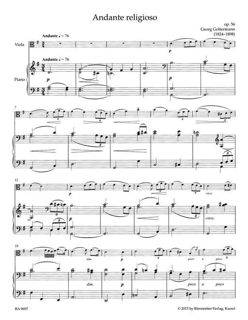 Concert Pieces for Viola and Piano 音樂會 小品 中提琴 鋼琴 騎熊士版 | 小雅音樂 Hsiaoya Music