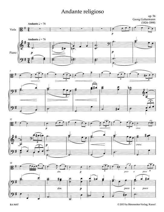 Concert Pieces for Viola and Piano 音樂會 小品 中提琴 鋼琴 騎熊士版 | 小雅音樂 Hsiaoya Music