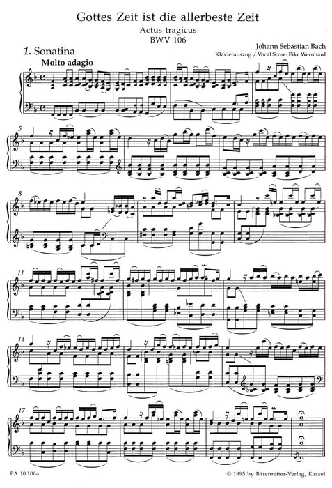 Mighty God, His time is ever best BWV 106 "Actus tragicus" 巴赫約翰瑟巴斯提安 騎熊士版 | 小雅音樂 Hsiaoya Music