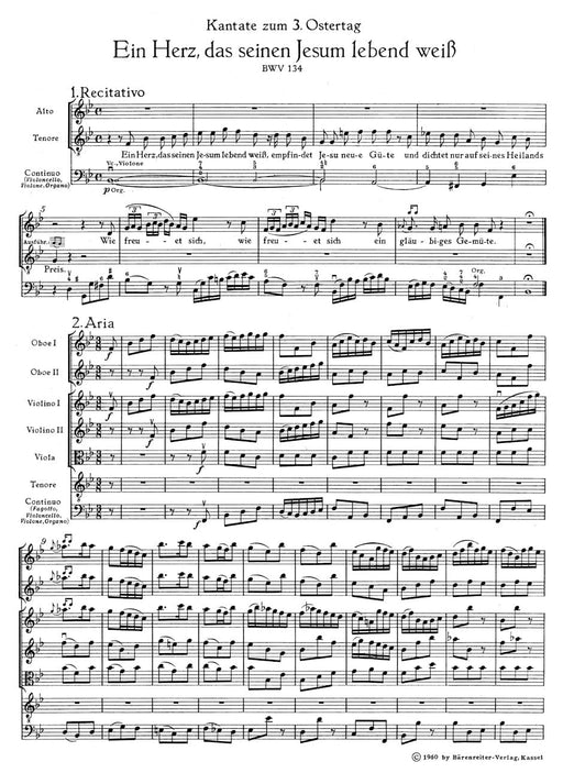 Ein Herz, das seinen Jesum lebend wei? BWV 134 -Cantata for Easter Tuesday- (third version) Cantata for Easter Tuesday 巴赫約翰瑟巴斯提安 清唱劇 騎熊士版 | 小雅音樂 Hsiaoya Music