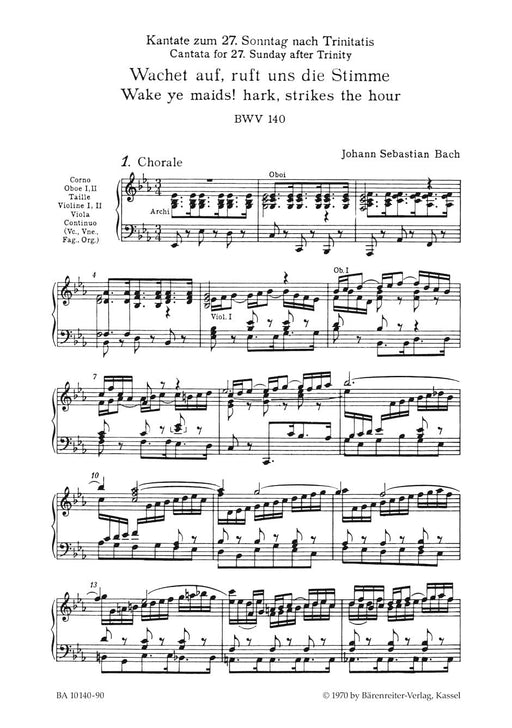 Wake ye maids! hark, strikes the hour BWV 140 -Cantata for the 27th sunday after Trinity- Cantata for the 27th sunday after Trinity 巴赫約翰瑟巴斯提安 清唱劇 騎熊士版 | 小雅音樂 Hsiaoya Music
