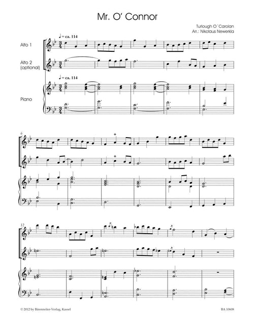 The Music of an Irish Harper for Recorder (Flute) and Piano (second part ad lib.) 長笛 鋼琴 騎熊士版 | 小雅音樂 Hsiaoya Music