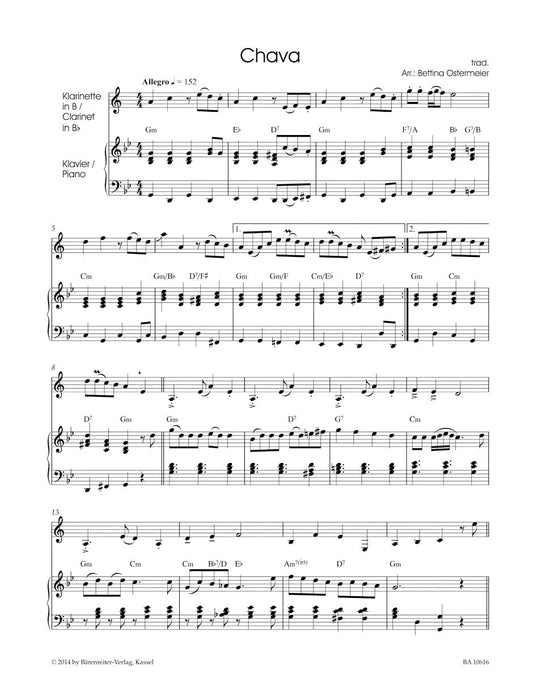 Klezmer for Clarinet and Piano 豎笛 鋼琴 騎熊士版 | 小雅音樂 Hsiaoya Music