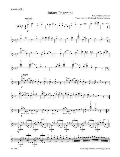 The Infant Paganini -fantasie for Cello and Piano- (Transcribed for Violoncello and Piano) fantasie 幻想曲 大提琴 鋼琴 騎熊士版 | 小雅音樂 Hsiaoya Music