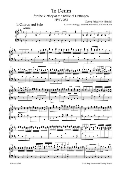 Te Deum for the Victory at the Battle of Dettingen HWV 283 韓德爾 讚美詩 騎熊士版 | 小雅音樂 Hsiaoya Music