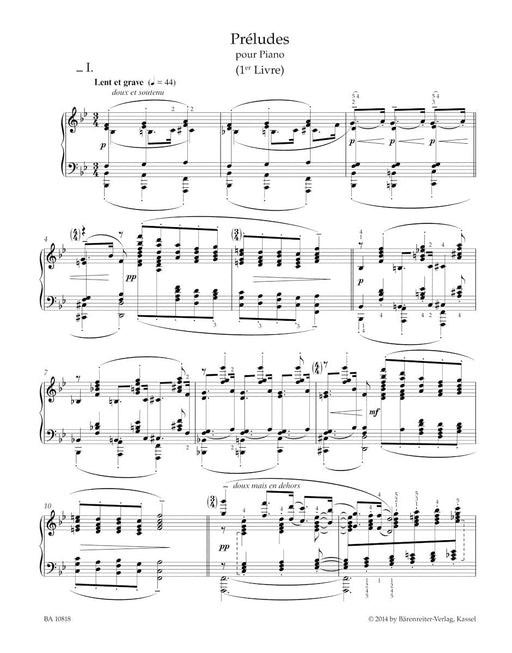 Préludes for Piano (Volume 1) 德布西 鋼琴 騎熊士版 | 小雅音樂 Hsiaoya Music