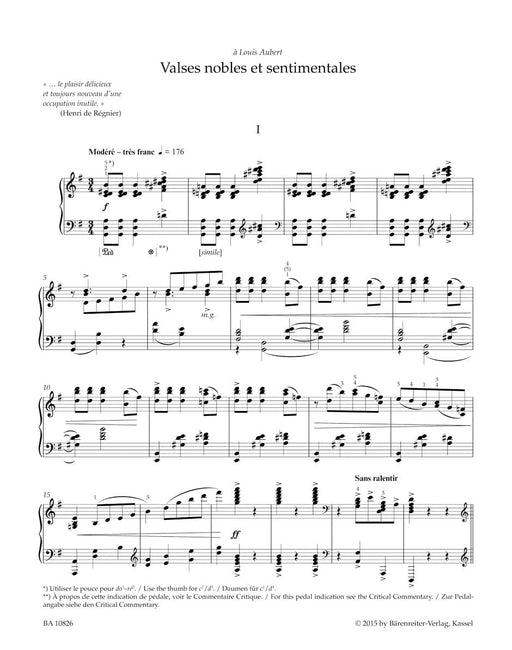 Valses nobles et sentimentales for Piano 拉威爾摩利斯 高貴傷感的圓舞曲 鋼琴 騎熊士版 | 小雅音樂 Hsiaoya Music