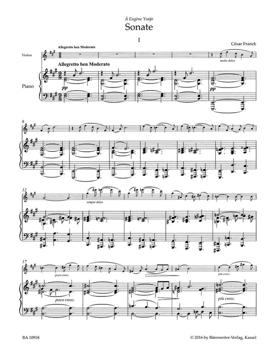 Sonata (arranged for Piano and Viola) 法朗克賽札爾 奏鳴曲 鋼琴 中提琴 騎熊士版 | 小雅音樂 Hsiaoya Music