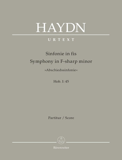 Symphony F-sharp minor Hob. I:45 "Farewell Symphony" 海頓 交響曲 騎熊士版 | 小雅音樂 Hsiaoya Music