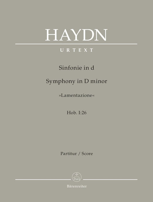 Symphony D minor Hob. I:26 "Lamentazione" 海頓 交響曲 輓歌 騎熊士版 | 小雅音樂 Hsiaoya Music