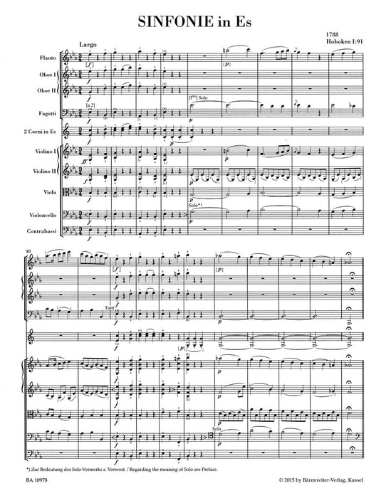 Symphony Nr. 91 E-flat major Hob. I:91 海頓 交響曲 騎熊士版 | 小雅音樂 Hsiaoya Music