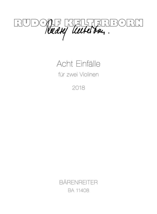 Acht Einfälle für zwei Violinen (2018) 小提琴 騎熊士版 | 小雅音樂 Hsiaoya Music