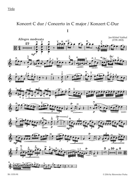 Concerto for Viola and Orchestra C major 協奏曲 中提琴 管弦樂團 騎熊士版 | 小雅音樂 Hsiaoya Music