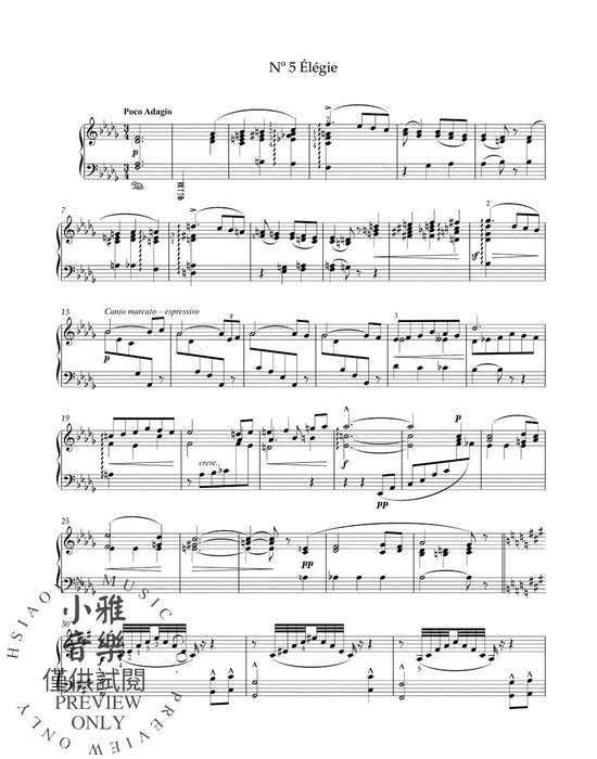 Six Études pour la main gauche seule for Piano op. 135 R 54 聖桑斯 鋼琴 熊騎士版(小熊版) | 小雅音樂 Hsiaoya Music