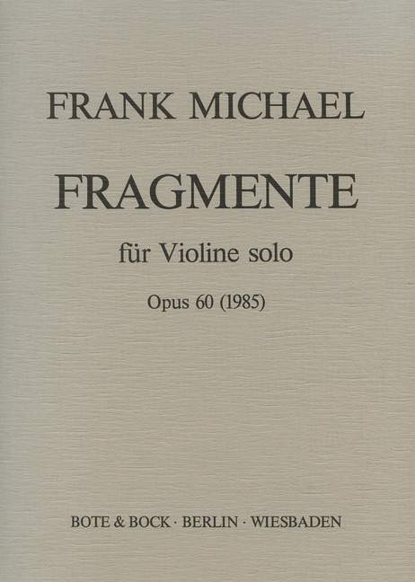 Fragments op. 60 小提琴獨奏 柏特-柏克版 | 小雅音樂 Hsiaoya Music