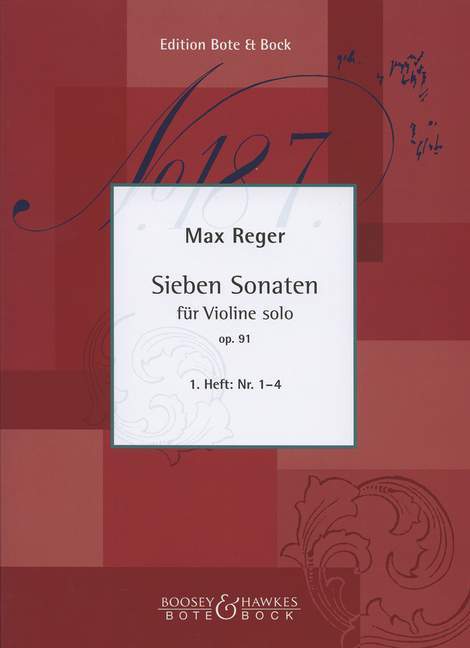 Seven Sonatas op. 91 Heft 1 雷格馬克斯 奏鳴曲 小提琴獨奏 柏特-柏克版 | 小雅音樂 Hsiaoya Music