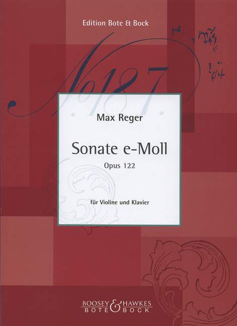 Sonata E Minor op. 122 雷格馬克斯 奏鳴曲小調 小提琴加鋼琴 柏特-柏克版 | 小雅音樂 Hsiaoya Music