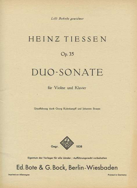 Duo-Sonata op. 35 二重奏奏鳴曲 小提琴加鋼琴 柏特-柏克版 | 小雅音樂 Hsiaoya Music