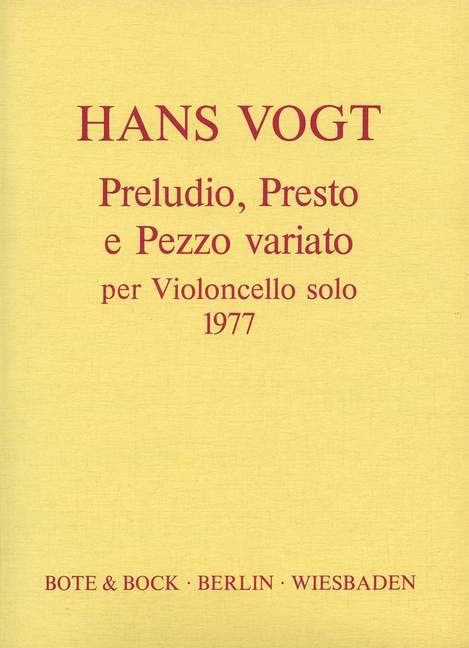 Preludio, Presto e Pezzo variato 弗格特 大提琴獨奏 柏特-柏克版 | 小雅音樂 Hsiaoya Music
